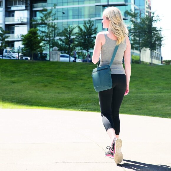 Lightweight Teal Anti-Theft Messenger Crossbody - Ultimate Travel Safety - Picture 5 of 13